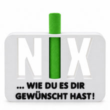 Laden Sie das Bild in den Galerie-Viewer, NIX Geldscheinhalter – lustiges Geldgeschenk mit Spruch