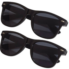 Laden Sie das Bild in den Galerie-Viewer, Sonnenbrille Pilotenbrille Retro Nerd Horn Party Brille Schwarz UV Schutz