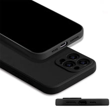 Laden Sie das Bild in den Galerie-Viewer, Handyhülle iPhone 12 13 14 Pro Max Mini Plus Handy Cover Schutz Case Schwarz Silikon