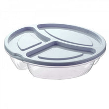Laden Sie das Bild in den Galerie-Viewer, 1-3 Lunchbox Brotdose Lunch Mittag Box Menübox Tellerbox Rund Picknick 3 Fächer