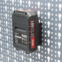 Laden Sie das Bild in den Galerie-Viewer, Akkuhalter für FLEX Akku für Küpper Lochwand Akkuwandhalter Halterung Flex 18V
