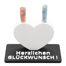 Laden Sie das Bild in den Galerie-Viewer, Geschenk Geldgeschenk Geschenkidee Herzlichen Glückwunsch Geldscheingeschenk
