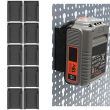 Laden Sie das Bild in den Galerie-Viewer, Akkuhalter Kompatibel mit BLACK+DECKER 18V für Küpper Lochwand Akku Wandhalter
