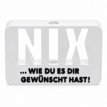 Laden Sie das Bild in den Galerie-Viewer, NIX Geldscheinhalter – lustiges Geldgeschenk mit Spruch
