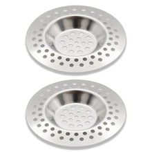 Laden Sie das Bild in den Galerie-Viewer, 2x Abflusssieb Abfluss Sieb Abflussschutz Spülbecken Spüle Dusche Badewanne Set
