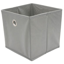 Laden Sie das Bild in den Galerie-Viewer, Faltbox Faltkiste Faltboxen Aufbewahrungsbox 20x20x20 Regalbox Box Grau Staubox
