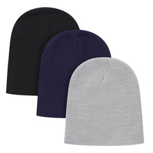 Laden Sie das Bild in den Galerie-Viewer, Mütze Wintermütze Beanie Wendemütze Freizeitmütze Damen Herren Unisex Wende Set

