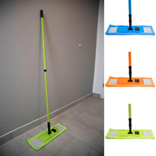 Laden Sie das Bild in den Galerie-Viewer, Bodenwischer Wischmop Mopp Mop Wischer Komplettset Mikrofaser Teleskopstiel Set
