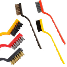 Laden Sie das Bild in den Galerie-Viewer, 3x Drahtbürste Reinigungsbürste Metallbürste Messing Nylon Edelstahl Bürste Set
