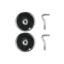 Laden Sie das Bild in den Galerie-Viewer, 4x Magnethaken Topfmagnet Magnet Haken Hakenmagnet Gewinde M4 Stark 12 kg Set
