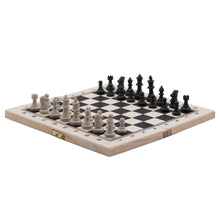 Laden Sie das Bild in den Galerie-Viewer, Schach Schachbrett Holz Schachspiel klappbares Brett Holzbox Reiseschach
