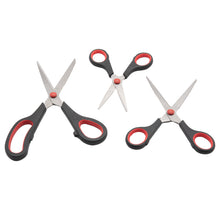 Laden Sie das Bild in den Galerie-Viewer, 3x Schere Küchenschere Haushaltsschere Scherenset Stoffschere Papierschere Set
