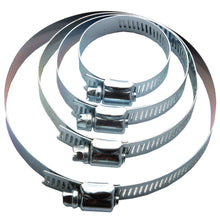 Laden Sie das Bild in den Galerie-Viewer, Schlauchschellen 4er Set Groß Schellen Schneckengewinde 32mm - 114mm Klemmschellen
