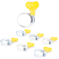 6x Schlauchschelle mit Griff Schelle Flügelmutter Schlauchklemme Rohrschelle Set