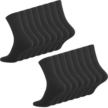 Laden Sie das Bild in den Galerie-Viewer, Socken Strümpfe 8-128 Paar Sportsocken Arbeitssocken Schwarz Baumwolle 39-46 Set

