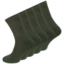 Laden Sie das Bild in den Galerie-Viewer, Socken Strümpfe 5-80 Paar Army Arbeitssocken Militär Olivgrün Baumwolle 39-46
