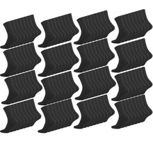 Laden Sie das Bild in den Galerie-Viewer, Socken Strümpfe 8-128 Paar Sportsocken Arbeitssocken Schwarz Baumwolle 39-46 Set
