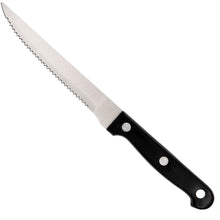 Laden Sie das Bild in den Galerie-Viewer, 6x Steakmesser Edelstahl Pizzamesser Steak Messer Grillbesteck Fleischmesser Set
