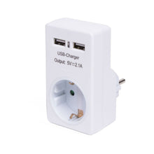 Laden Sie das Bild in den Galerie-Viewer, Steckdosenleiste Mehrfachsteckdose Steckdose Doppelsteckdose Doppelstecker Euro Mehrfachstecker 2 3 4 fach USB
