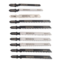Laden Sie das Bild in den Galerie-Viewer, 10x Stichsägeblätter T-Schaft Stichsägeblatt Sägeblätter Holz Metall PVC Set
