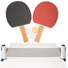 Laden Sie das Bild in den Galerie-Viewer, Tischtennisnetz + Tischtennisschläger + Tischtennisbälle Tischtennisset 6tlg Set
