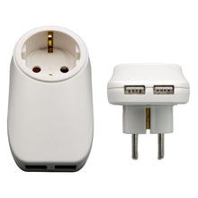Laden Sie das Bild in den Galerie-Viewer, Steckdosenleiste Mehrfachsteckdose Steckdose Doppelsteckdose Doppelstecker Euro Mehrfachstecker 2 3 4 fach USB

