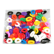 Haargummi 100 Stk Haarband Zopfband Zopfgummi Elastisch Bunt Zopf Dehnbar