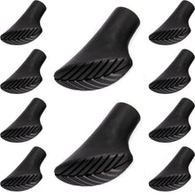 Laden Sie das Bild in den Galerie-Viewer, 10x Nordic Walking Pads Gummipads Gummipuffer Ersatzfüße schwarz Asphalt
