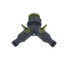 Laden Sie das Bild in den Galerie-Viewer, Y Verteiler Adapter Wasserschlauch-Verbinder Gartenschlauch Kupplung Steckkupplung
