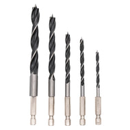 Holzbohrer Spiralbohrer Bohrersatz Bit Bohrer Sechskantschaft Holz Satz Set 5 tlg.