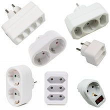 Laden Sie das Bild in den Galerie-Viewer, Steckdosenleiste Mehrfachsteckdose Steckdose Doppelsteckdose Doppelstecker Euro Mehrfachstecker 2 3 4 fach USB
