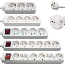 Laden Sie das Bild in den Galerie-Viewer, Steckdosenleiste Steckerleiste Mehrfachsteckdose Mehrfachstecker 3 4 6 8 fach USB
