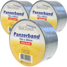 Laden Sie das Bild in den Galerie-Viewer, Panzertape 3 Rollen Panzerband Klebeband Tape Gewebeband Gaffa Silber
