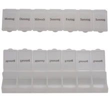 Laden Sie das Bild in den Galerie-Viewer, Pillenbox Pillendose Tablettenbox Medikamentenbox Pillen Box Dose 7 Tage

