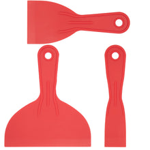 Laden Sie das Bild in den Galerie-Viewer, Flächenspachtel Malerspachtel 3-tlg Kunststoffspachtel Stuckateur Spachtel Set

