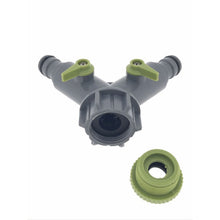 Laden Sie das Bild in den Galerie-Viewer, Y Verteiler Adapter Wasserschlauch-Verbinder Gartenschlauch Kupplung Steckkupplung
