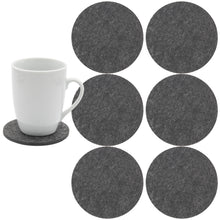 Laden Sie das Bild in den Galerie-Viewer, Filzuntersetzer Glasuntersetzer Rund Bierdeckel Tisch Bar Glas Untersetzer 6tlg
