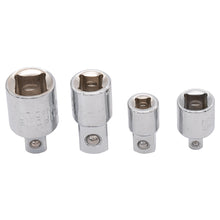 Laden Sie das Bild in den Galerie-Viewer, 4x Steckschlüssel Adapter Nuss Knarre Aufsatz Ratsche Stecknuss 1/2" 1/4" 3/8"
