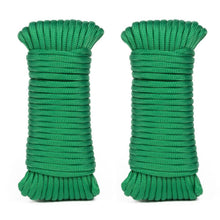 Laden Sie das Bild in den Galerie-Viewer, 2x Paracord Campingseil Survival 15m Outdoor Fallschirm Schnur Leine Seil Grün
