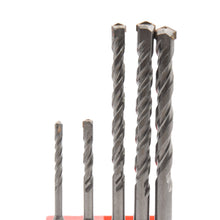 Laden Sie das Bild in den Galerie-Viewer, SDS Plus Bohrer Set 5tlg Betonbohrer Hammerbohrer Steinbohrer Bohrersatz Schlag
